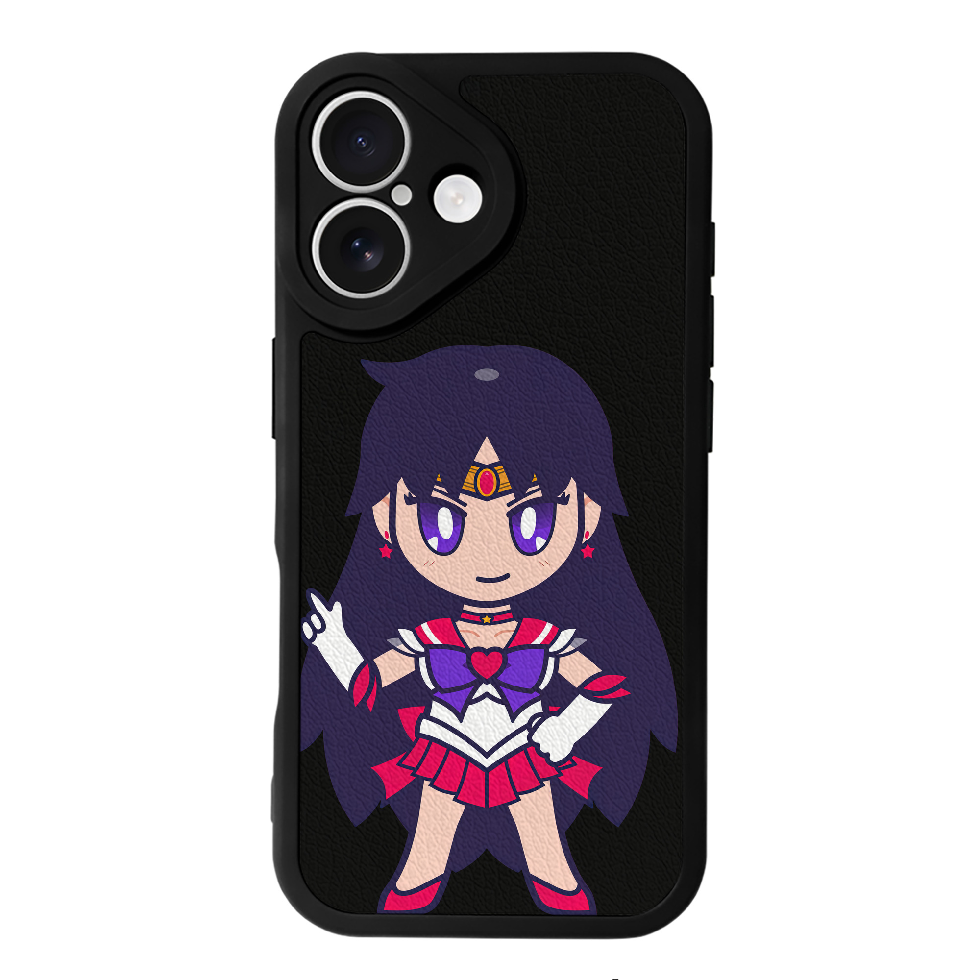（画像用） 美少女戦士セーラームーン 火野レイ ひの レイ Sailor Moon Hino Rei （セーラーマーズ,Sailor Mars） 【iPhone 16シリーズ対応】シリコンスマホケース（レザー調） 材質：シリコン